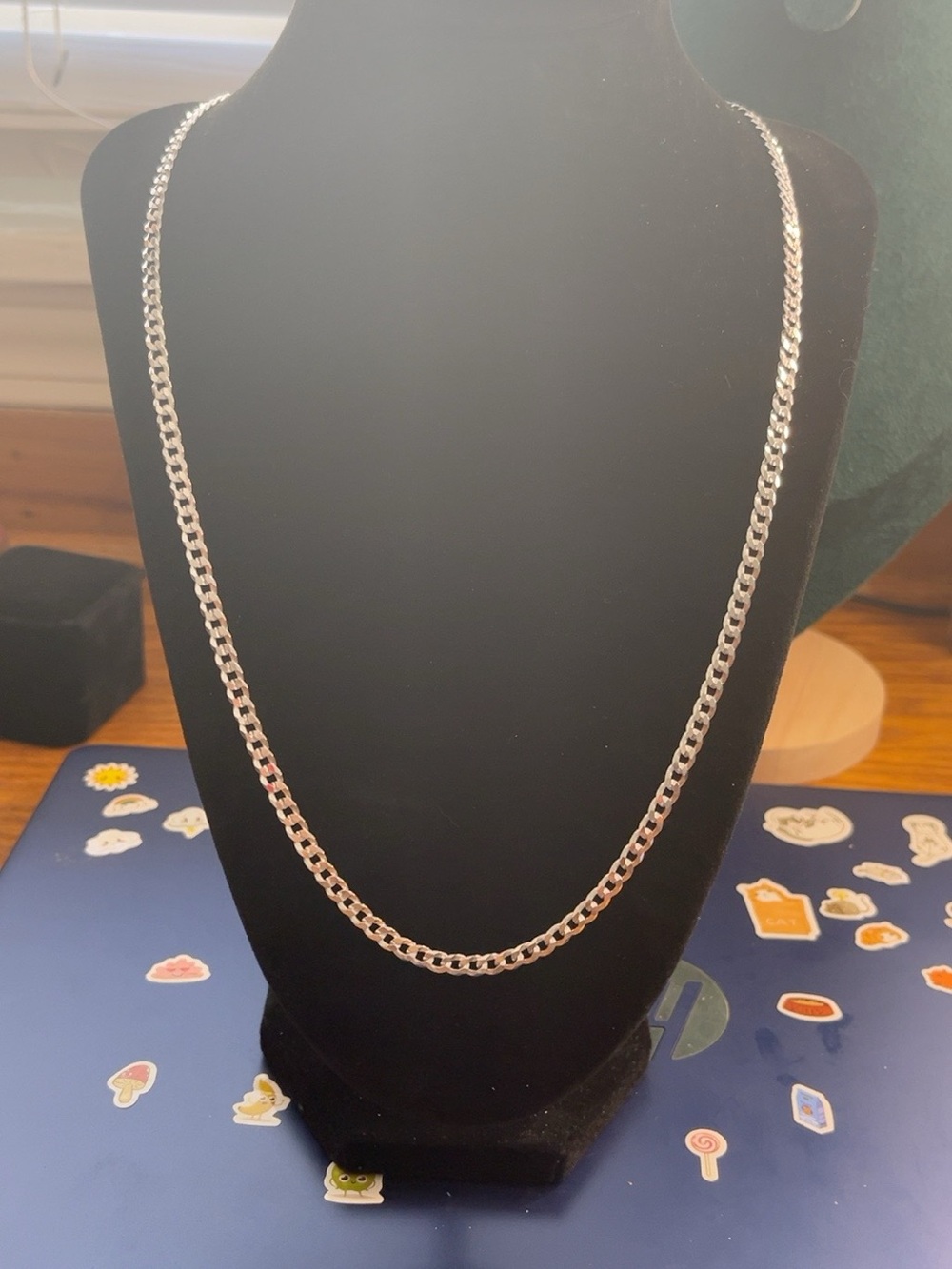 925 Sterling Silver Curb Chain Necklace 24” 4mm Solid 12g